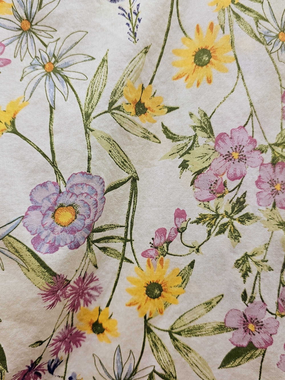 Talbots Floral Cotton Blouse XL Puff Sleeve Cottagecore Top - Picture 5 of 6